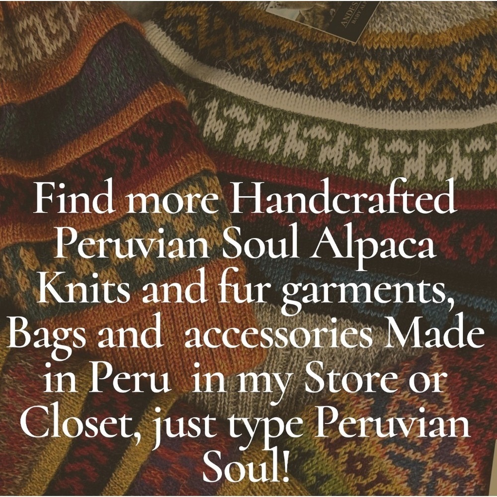 Peruvian Alpaca Wool Beanie Scarf 2 in 1 Knit Black Sky Cabincore Peruvian Soul - Picture 3 of 14
